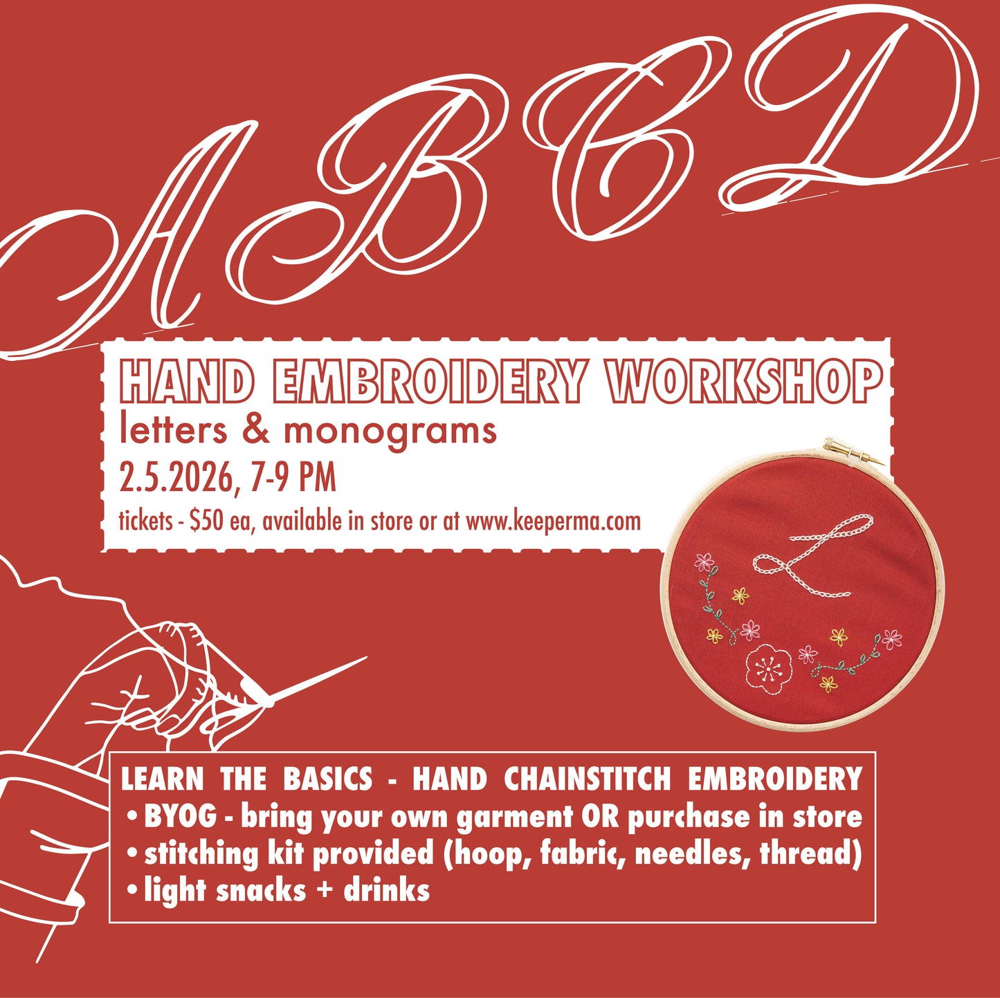 Hand Embroidery Workshop